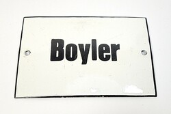Retró zománctábla  -    "Boyler" felirattal