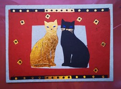 Cicák Macskák Turnowsky's Art művészi képeslap