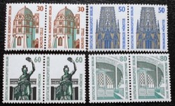 BB793-6c2 / Németország - Berlin 1987 Látványosságok bélyegsor postatiszta vízszintes párokban