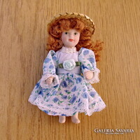 Porcelain girl, doll with hair, toy, decoration