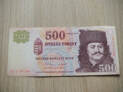 500 Forint 2013 Használt Forgalomból kivont  Bankjegy