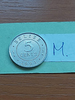 Belize 5 cents 1991 alu. II. Elizabeth #m