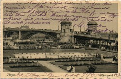 C - 303  Futott képeslap  Szeged - Móra-park 1937 (Barasits fotó)