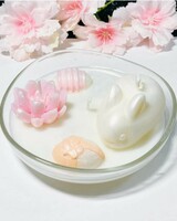 Easter soy wax candle bowl decoration