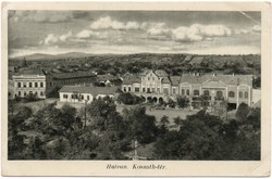 C - 268 printed postcard Hatvan - Kossuth Square 1938 (karinger photo)