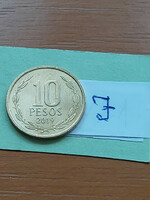 Chile 10 pesos 2019 nickel-brass, bernardo o'higgins, #j