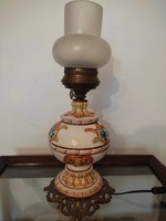 Porcelain, majolica lamp
