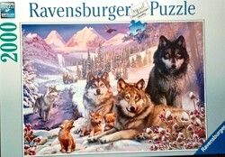 Farkasok a hóban Ravensburger puzzle 2000 db bontatlan