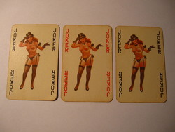 Retro pin up French card joker 3 pieces to make up for the lack