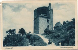 C - 282  Futott képeslap  Visegrád - Salamon-torony 1927 (Monostory fotó)
