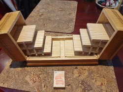 Retro fa cigarettatartó kínáló szocreál kádár dohány dekoráció