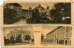 C - 253  Futott képeslap  Debrecen - híres épületek 194*  (Weinstock fotó)