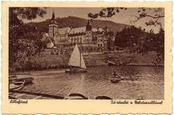 C - 252 running postcard Lillafüred - Lake Hámori with the palace hotel 1942 (Weinstock photo)