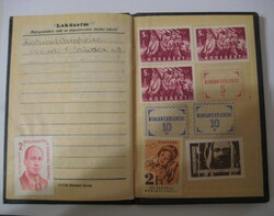 1951-1962 Szakszervezeti igazolvány az összes bélyeggel