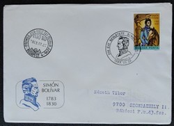 Ff3584 / 1983 Simón Bolívar stamp ran on fdc