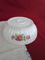 Zsolnay rose porcelain scone bowl stewed side dish heirloom porcelain