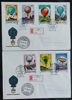 Ff3563-9 / 1983 i200 years of balloon flight. Stamp line ran on fdc
