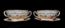 Easter special price! Pair of Zsolnay butterfly large soup cups. Immaculate, new condition!