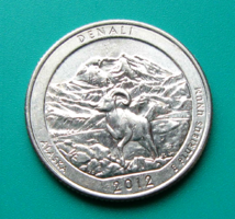 USA - ¼ Dollár -  2012 - Denali - ALASKA - Emlékérme - USA Nemzeti Parkok