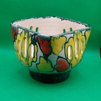 Ferenc Péter vintage colorful modern ceramic bowl