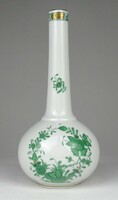 1Q681 Zöld indiai kosár mintás Herendi porcelán váza 19 cm