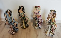 Alba Iulia (Roceram) román hatalmas porcelán női figurák