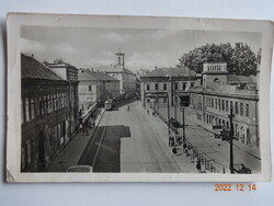 Régi postatiszta képeslap: Budapest, látkép a Császárfürdővel (50-es évek)
