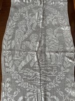 Art Nouveau, putto, scene crocheted lace 130x37 cm