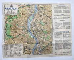Budapest turisztikai térképe és képekkel illusztrált kalauza 1938-ból, francia nyelven