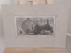 (K) rare large csaba etching 49x35 cm with passepartout, in patina condition.