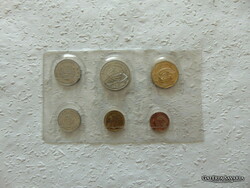 Szingapúr 6 darab érme műanyag bliszterben
