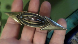 Quite large, 9.5 cm, art deco brooch, patina, but in good condition.