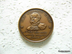 Gróf Széchenyi István bronz emlékérem 1989  Súly 29.80 gramm