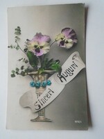 D201686  Régi képeslap  Virágok  - Roma 1914  -Darlington  UK