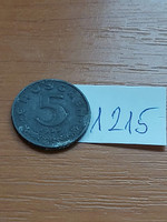 Austria 5 groschen 1957 zinc 1215