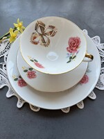Wonderful art deco kronester bavaria classic rose breakfast tea cup set, trio