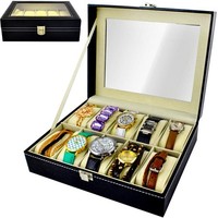 Watch box, watch box, watch box for storing 10 watches - new, unopened at a bargain price
