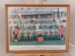 (K) FTC Fradi csapatkép 1986/1987 65x50 cm kerettel