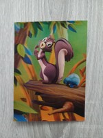 3D /3 dimenziós mókusos képeslap
