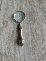 Szép régi ezüstözött nagyító IV. (9,8x3,3 cm)