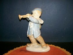 Trumpet boy figurine 17 cm tall