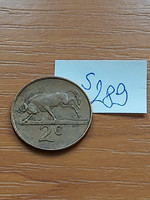 South Africa 2 cents 1988 bronze, wildebeest s289