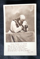 1915 HABSBURG FERENC JÓZSEF CSÁSZÁR MAGYAR KIRÁLY IMA A KATONÁKÉRT EREDETI KORABELI FOTÓ - LAP KÉP
