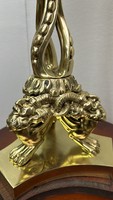Antique copper devil's head restored table lamp