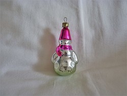 Old glass Christmas tree decoration - snowman!
