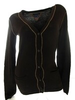 Original tommy hilfiger (s) elastic women's long sleeve button cardigan top