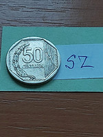 Peru 50 centimeter 2011 copper-nickel, lima no