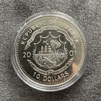 2001, Liberia, $10, Moments of Freedom, 1848