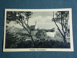 Képeslap,Postcard, Pécsvárad látkép, vár, templom,1948