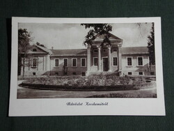 Képeslap,Postcard, Kecskemét, múzeum látkép részlet, 1955